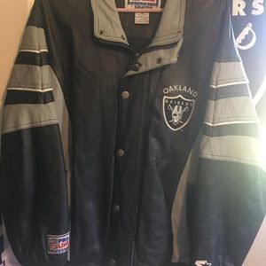 This is a Oakland Raiders leather jacket